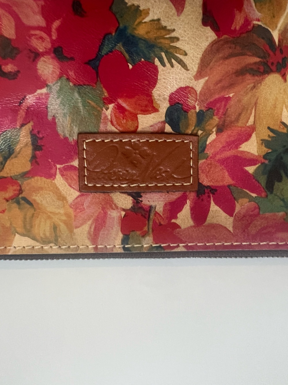 Patricia Nash Vintage Valarie Floral Fold Over Leather Wristlet Clutch Handbag - Picture 3 of 15